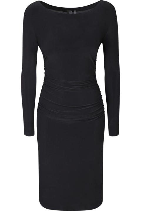 Fashion for Women Norma Kamali Shirred Black Dress
