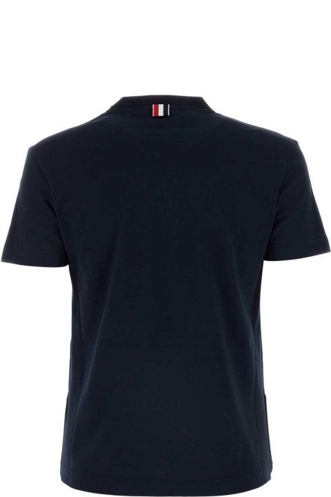 Thom Browne for Women Thom Browne Navy Blue Cotton T-shirt