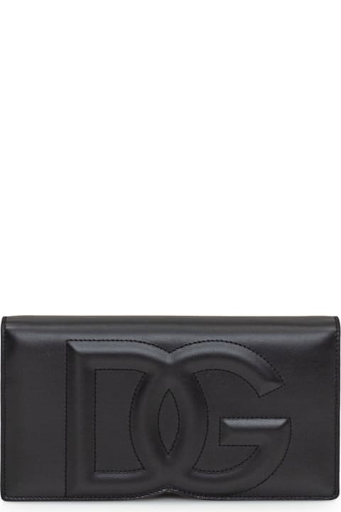 Dolce & Gabbana Clutches for Women Dolce & Gabbana Leather Phone Bag With Logo