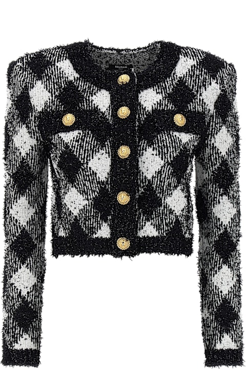 Balmain Coats & Jackets for Women Balmain Vichy Tweed Short Jacket