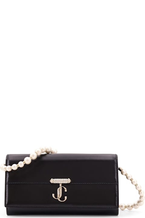 Jimmy Choo Bags for Women Jimmy Choo Avenue Leather Shoulder Bag With Frontal Monogram
