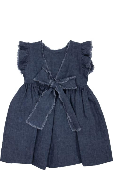 Dresses for Girls Il Gufo Linen Dress With Bow