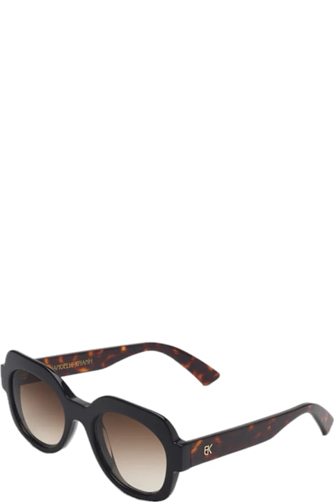 Emmanuelle Khanh for Kids Emmanuelle Khanh Emmanuelle Khanh Satin 16-18 Nero Tartarugato Sunglasses