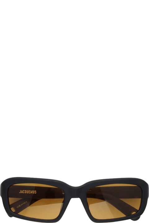 Eyewear Sale for Men Jacquemus Marino - Matte Black / Amber Lens Sunglasses