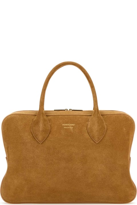 أدوات منزلية Ferragamo Camel Suede Medium Handbag