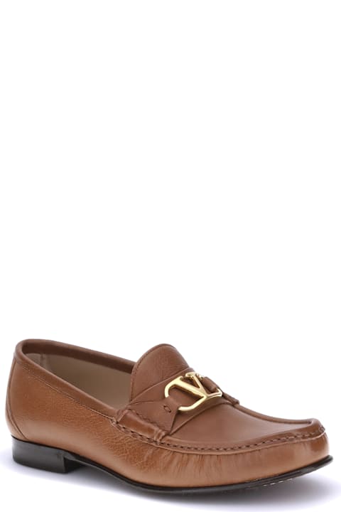 Flat Shoes for Women Valentino Garavani Leather Loafers