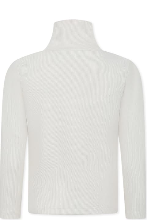 Calvin Klein T-Shirts & Polo Shirts for Girls Calvin Klein Ivory Turtleneck For Girl With Logo