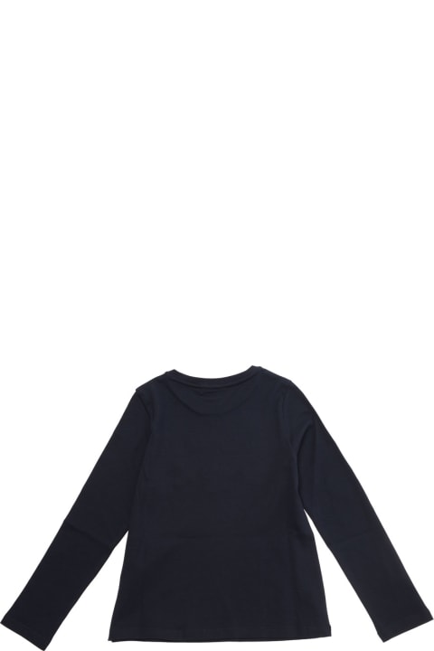 Fashion for Girls Chloé Blue Long Sleeve Top With Embroidery In Cotton Girl