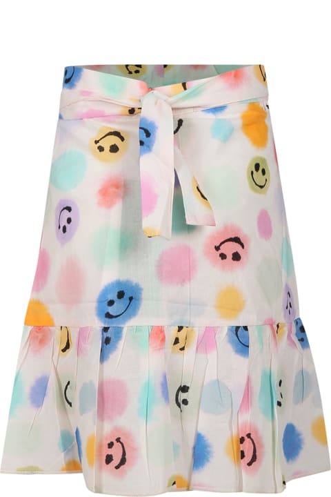 Molo for Kids Molo White Beach Cover-up For Girl With Smiley