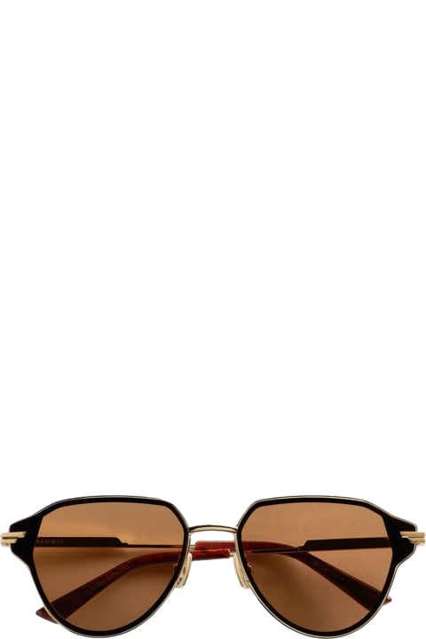 Eyewear for Men Bottega Veneta Eyewear Bv1271s-002 - Gold / Brown Sunglasses