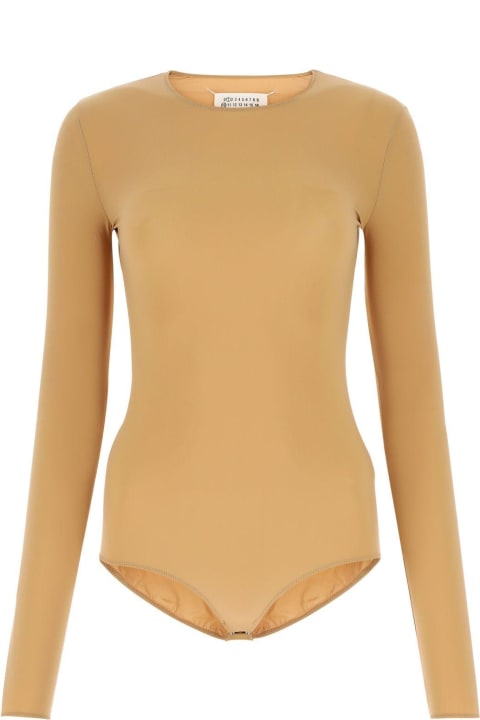 Skin Pink Stretch Nylon Bodysuit