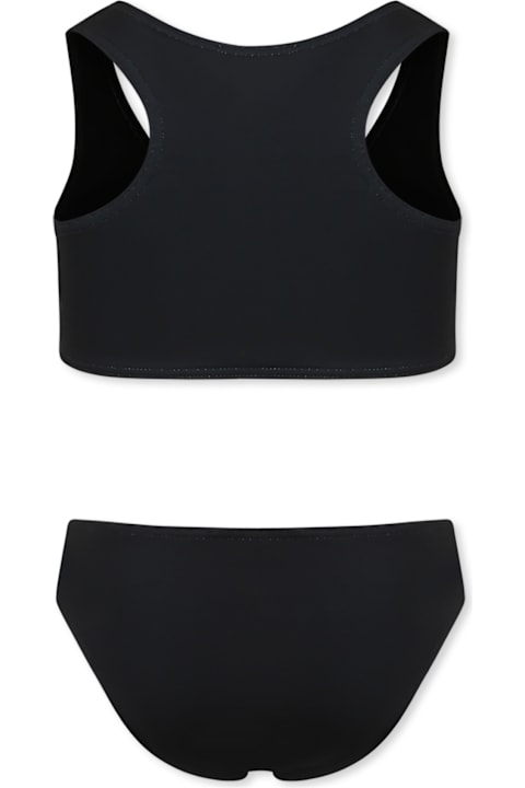 Moschino Swimwear for Girls Moschino Black Bikini For Girl With Teddy Bear And Logo