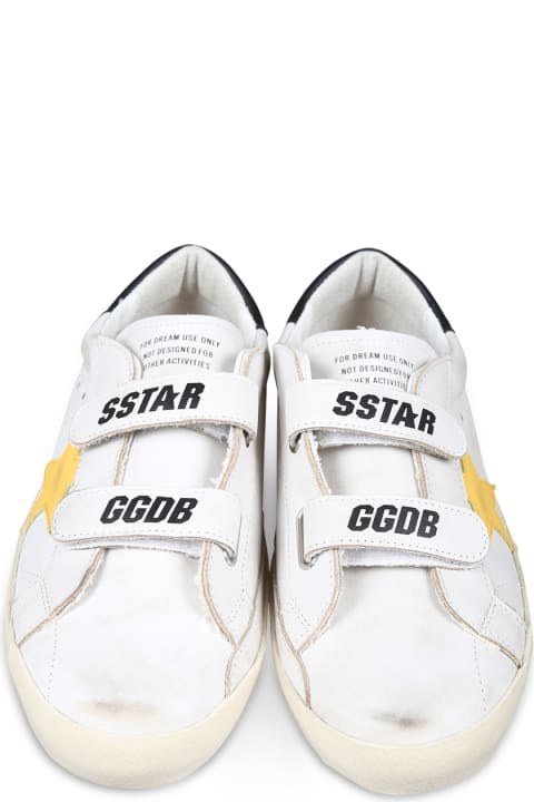 Golden Goose Shoes for Boys Golden Goose White Old School Sneakers For Kids With Star