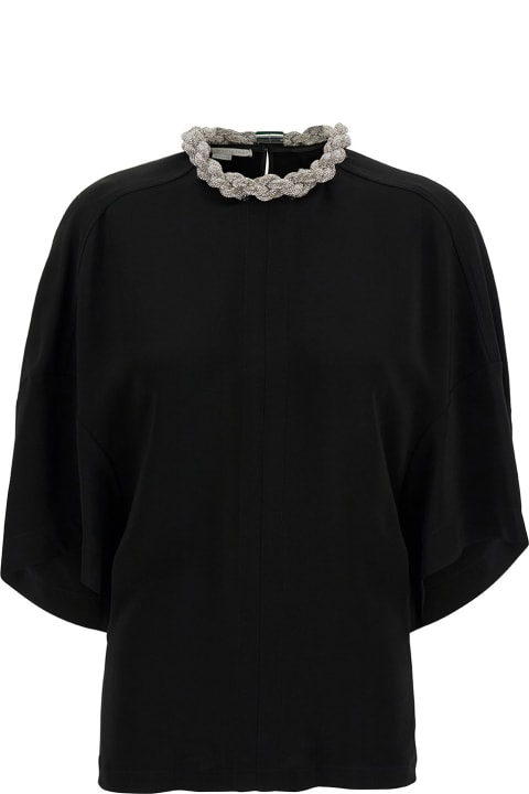 Fashion for Women Stella McCartney Crewneck T-shirt With Crystal Chain