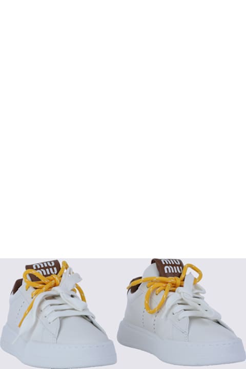 Miu Miu White Leather Sneakers