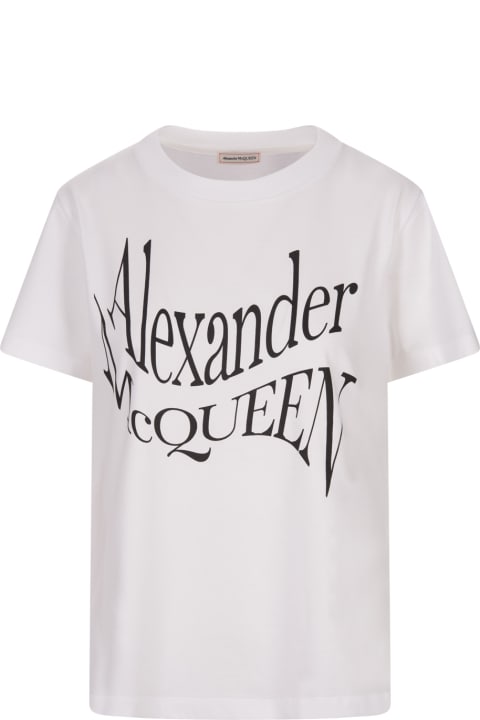 Fashion for Women Alexander McQueen White T-shirt With Logo