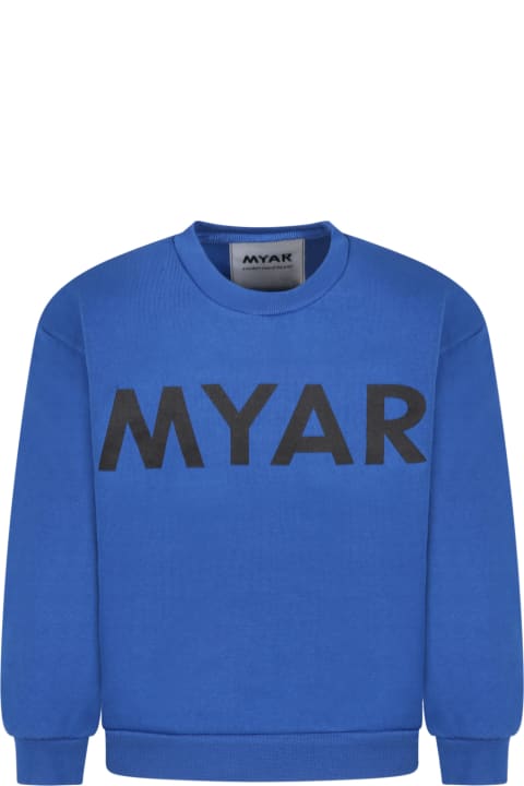 Blue Sweatshirt For Boy With Logo