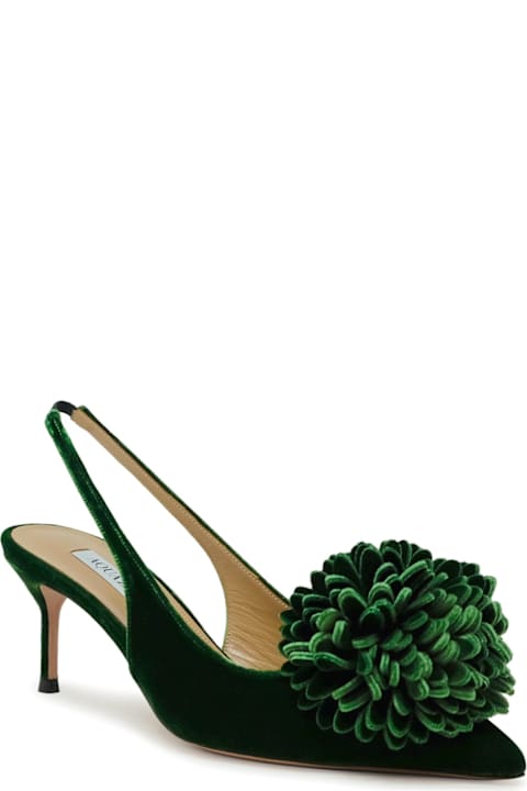 【送料&関税込】Aquazzura Green Velvet Couturier Sling 65 Aquazzura Green Velvet Couturier Sling 65 | italist, ALWAYS