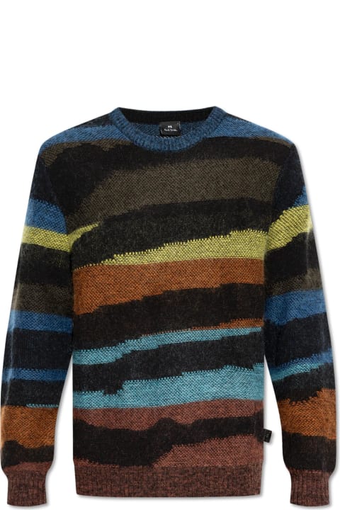 Paul Smith سترات لـ القسم الرجالي Paul Smith Ps Sweater With Striped Pattern