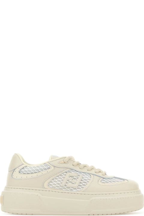 Fendi Sneakers for Women Fendi Sand Leather And Mesh Sneakers