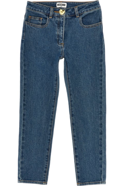 Moschino for Kids Moschino Button Detail Jeans