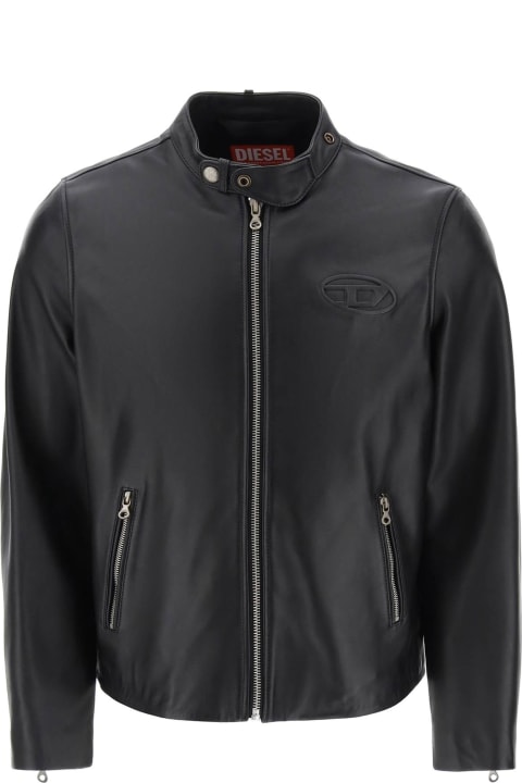 Diesel Coats & Jackets for Men Diesel L-metalo Leather Jacket
