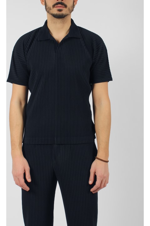 Homme Plissé Issey Miyake Clothing for Men Homme Plissé Issey Miyake Basic Pleated Polo Shirt