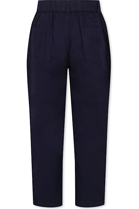 Homeware Kenzo Kids Blue Trousers For Boy With Logo
