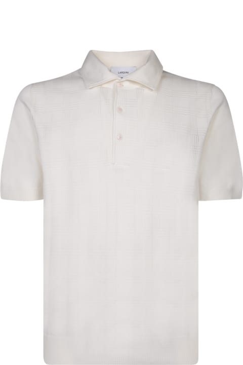 Lardini for Men Lardini Check White Polo Shirt