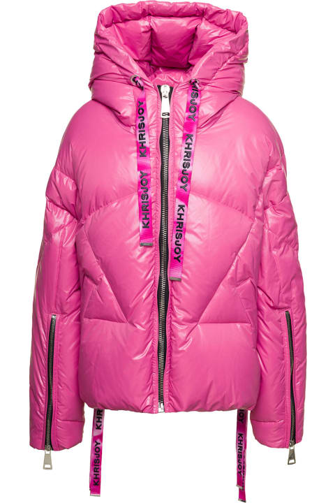Khrisjoy Clothing for Women Khrisjoy Pink 'puff Khris Iconic' Oversized Down Jacket With Hood In Polyester Woman