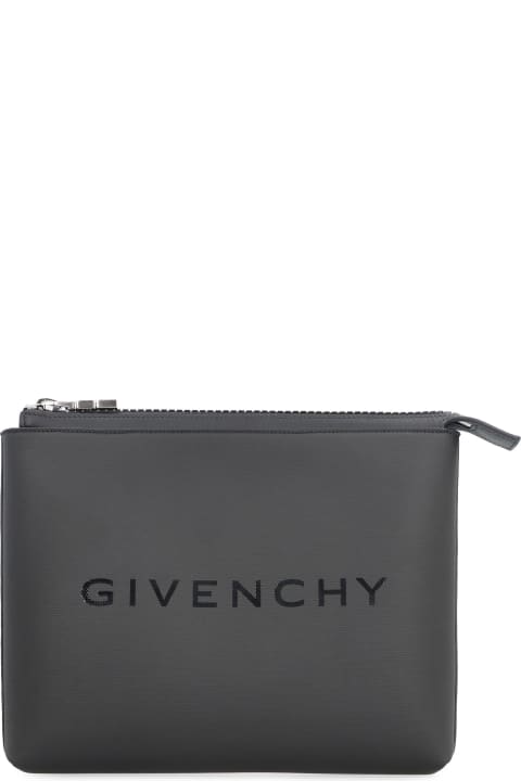 メンズ Givenchyのトラベルバッグ Givenchy Coated Canvas Flat Pouch