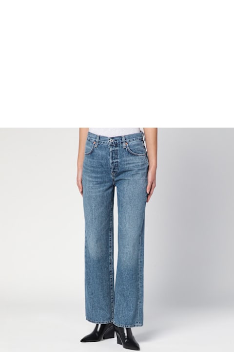 Sale for Women Citizens of Humanity Blue Washed Straight Jeans