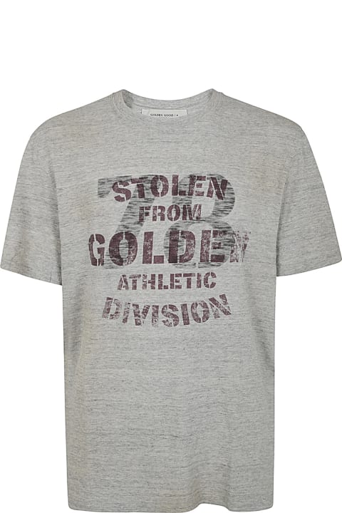 Golden Goose for Men Golden Goose Journey M`s T-shirt Regular Melange Jersey Vintage Print