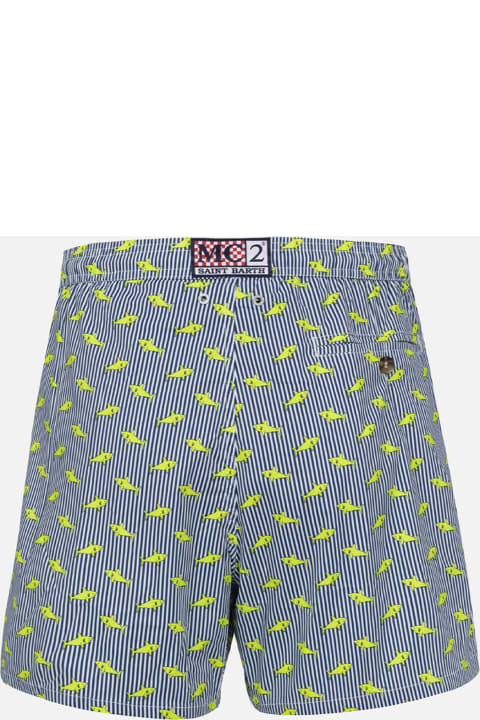 أدوات منزلية MC2 Saint Barth Comfort Light Classic Stretch Swim Shorts With Sharks Print