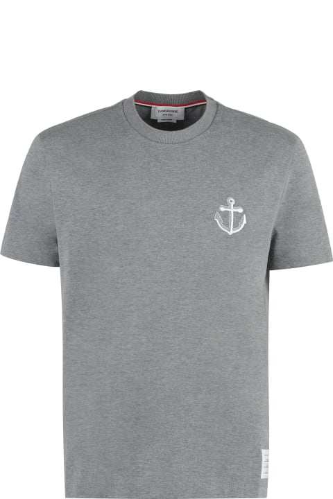 Thom Browne Topwear for Women Thom Browne Cotton Crew-neck T-shirt