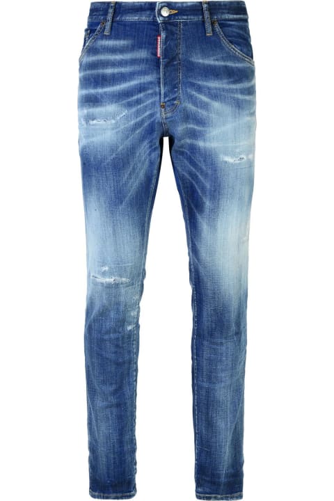 Dsquared2 Pants for Men Dsquared2 'cool Guy' Blue Cotton Denim Jeans