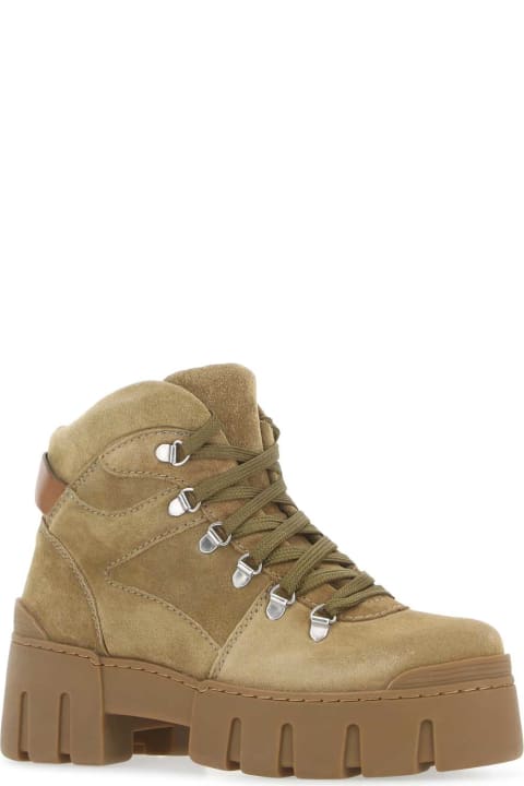 Boots for Women Isabel Marant Beige Suede Mealie Ankle Boots