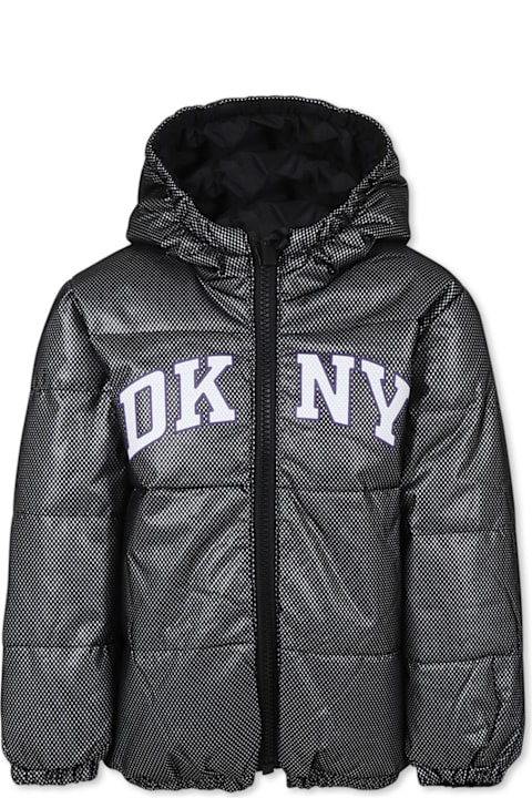 DKNY for Women DKNY Black Reversible Down Jacket For Girl With Logo