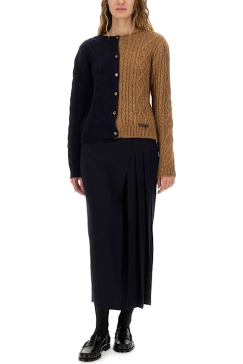 Moschino for Kids Moschino Two-tone Alpaca Blend Cardigan