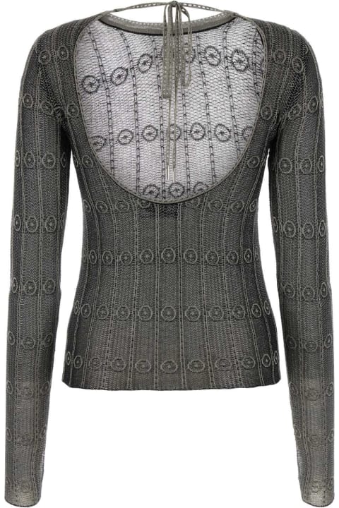 Fleeces & Tracksuits for Women The Attico Embroidered Mesh Top