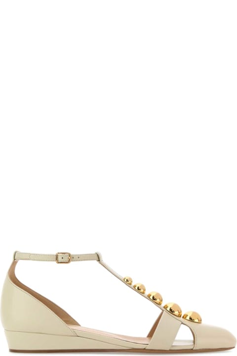 Chloé Cream Leather Cleia Ballerinas