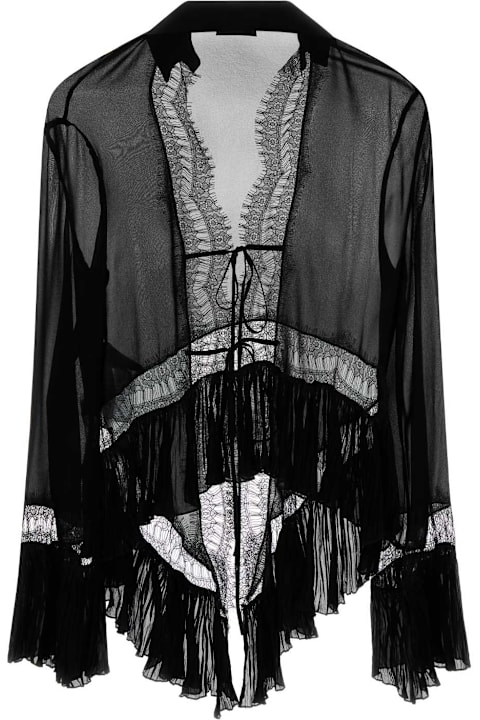 Blumarine for Kids Blumarine Black Chiffon Blouse