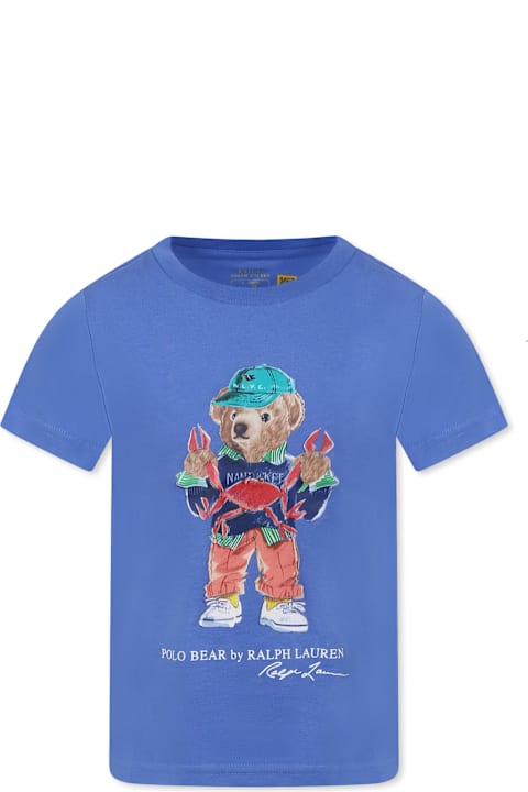 Ralph Lauren for Kids Ralph Lauren Blue T-shirt For Boy With Polo Bear
