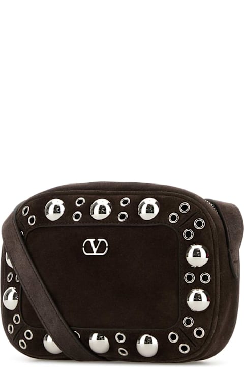 Valentino Garavani Bags for Women Valentino Garavani Brown Suede Nellcã´te Crossbody Bag