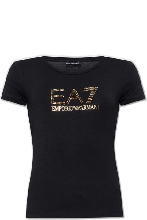 ウィメンズ EA7のトップス EA7 Embellished Crewneck T-shirt