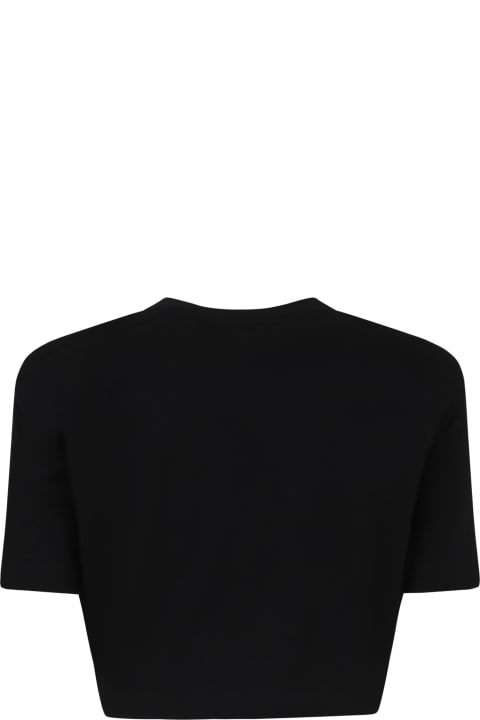Balmainのガールズ Balmain Black T-shirt For Girl With Logo