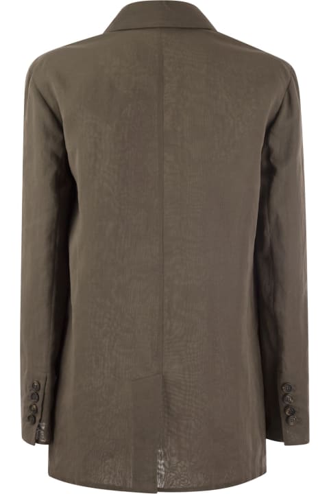Coats & Jackets for Women Brunello Cucinelli Cotton Organza Jacket With Jewellery