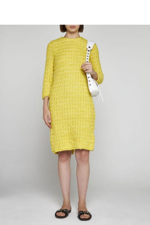 Fashion for Women Balenciaga Wool-blend Boucle Dress