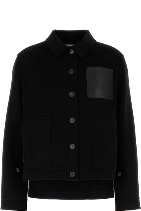 Loewe Coats & Jackets for Women Loewe Black Flannel Jacket