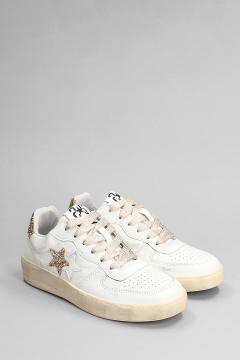 ウィメンズ 2Starのスニーカー 2Star Padel Star Sneakers In White Leather 2Star